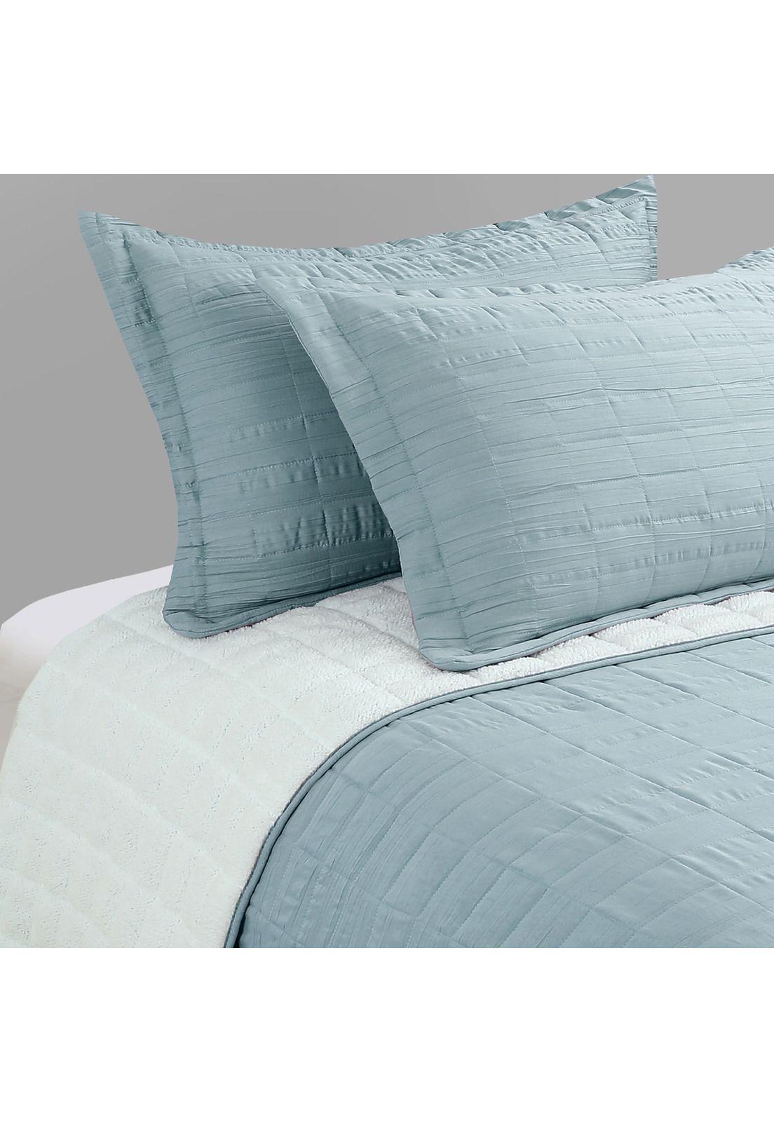 Cubrecama Crinkle Sherpa Liso-0