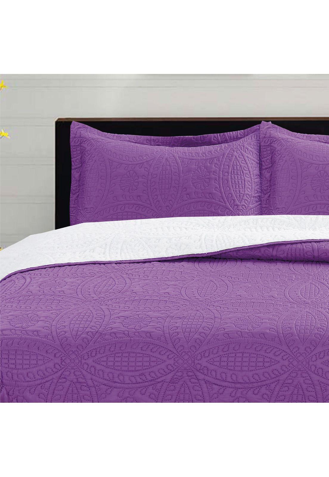 Cubrecama Micro Ultra Sherpa 2P Color Morado-1