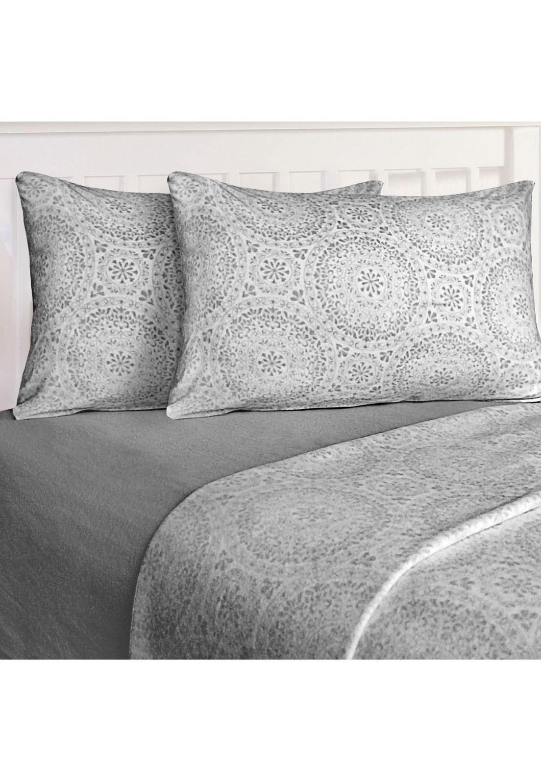 Sábanas Polar Estampada Mandala Diseño 1 1.5 Plazas-0