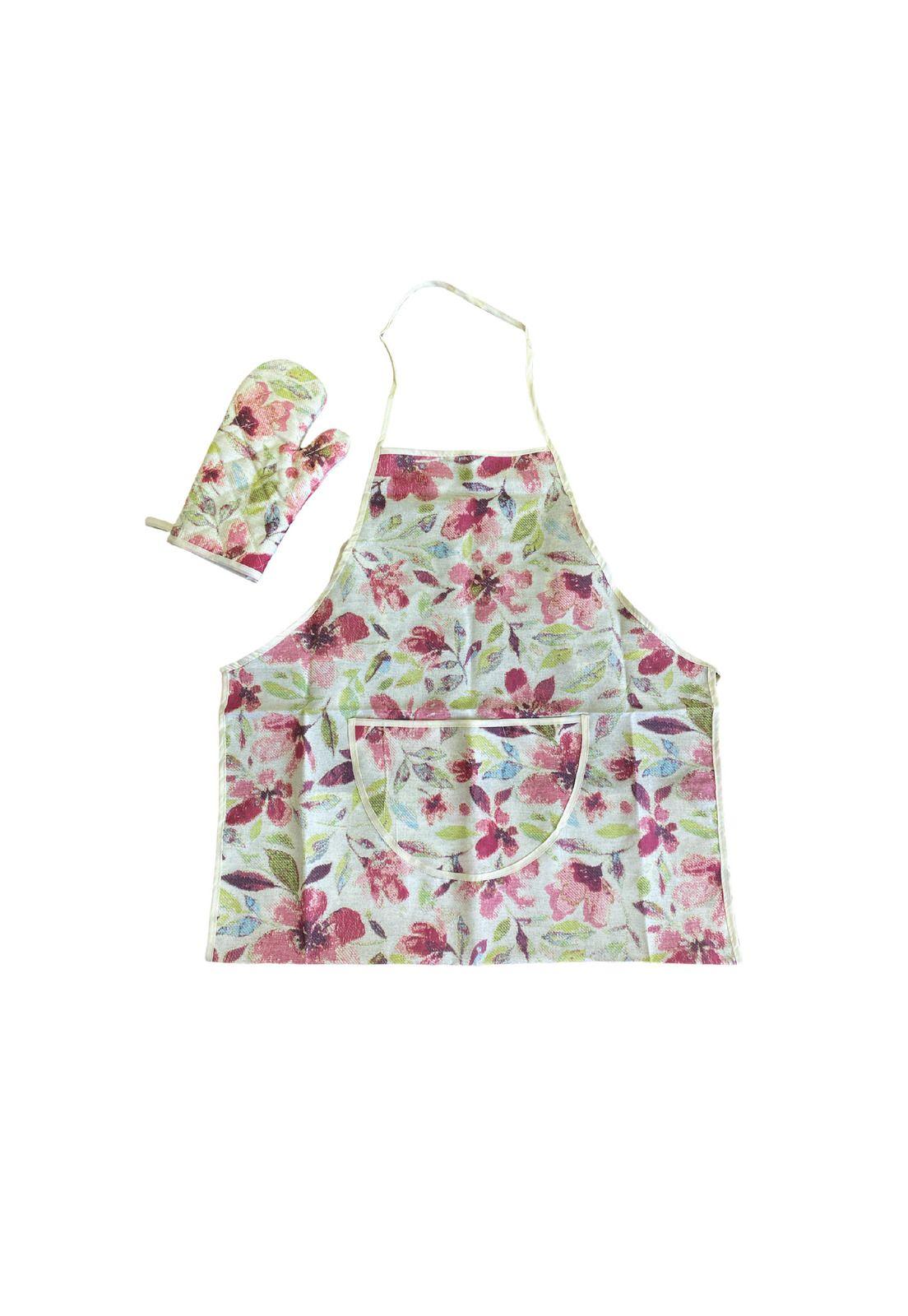 Set Guante + Delantal Floral-0
