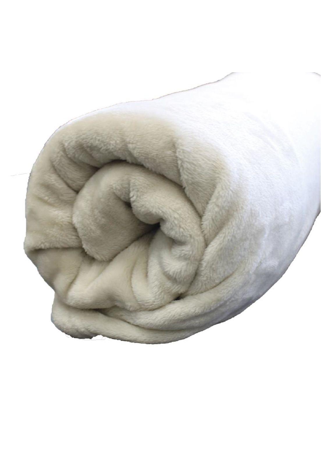 Frazada 1,5 Plz. Crudo Flannel Fleece Hotelería-2
