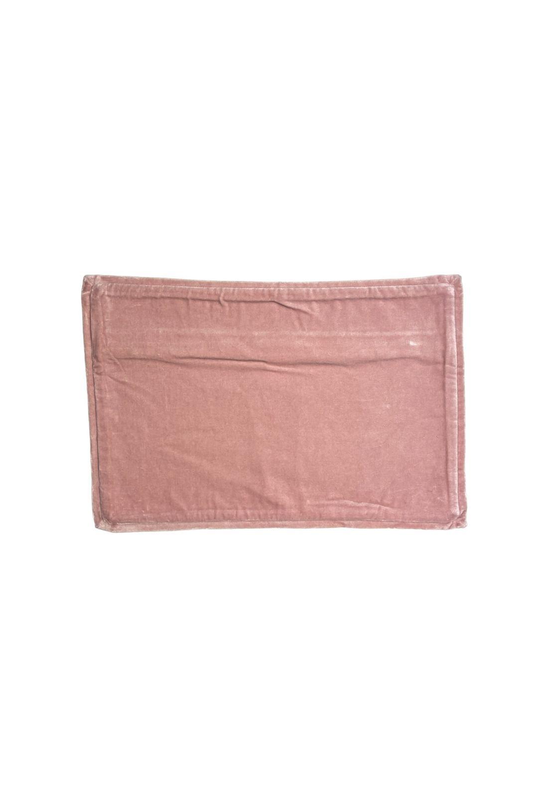 Funda lisa velvet para cojín 30 x 45 cm palo rosa-0