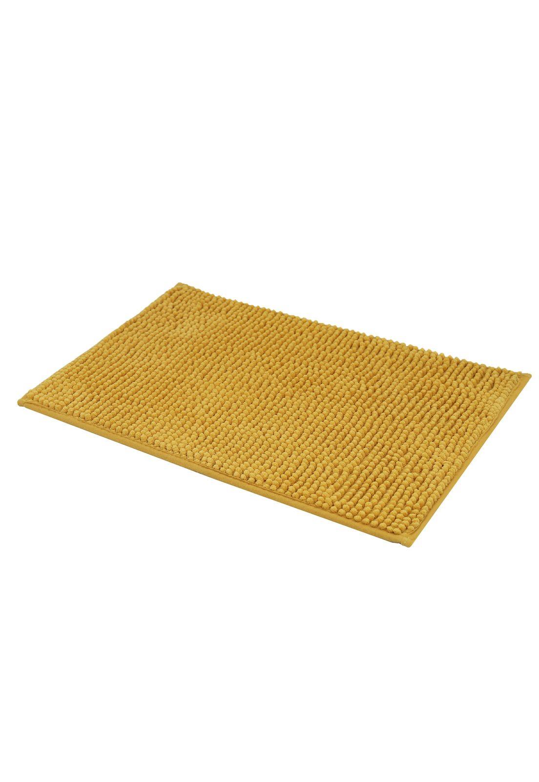 Piso De Baño Chenille 40X60Cm Color Amarillo-0
