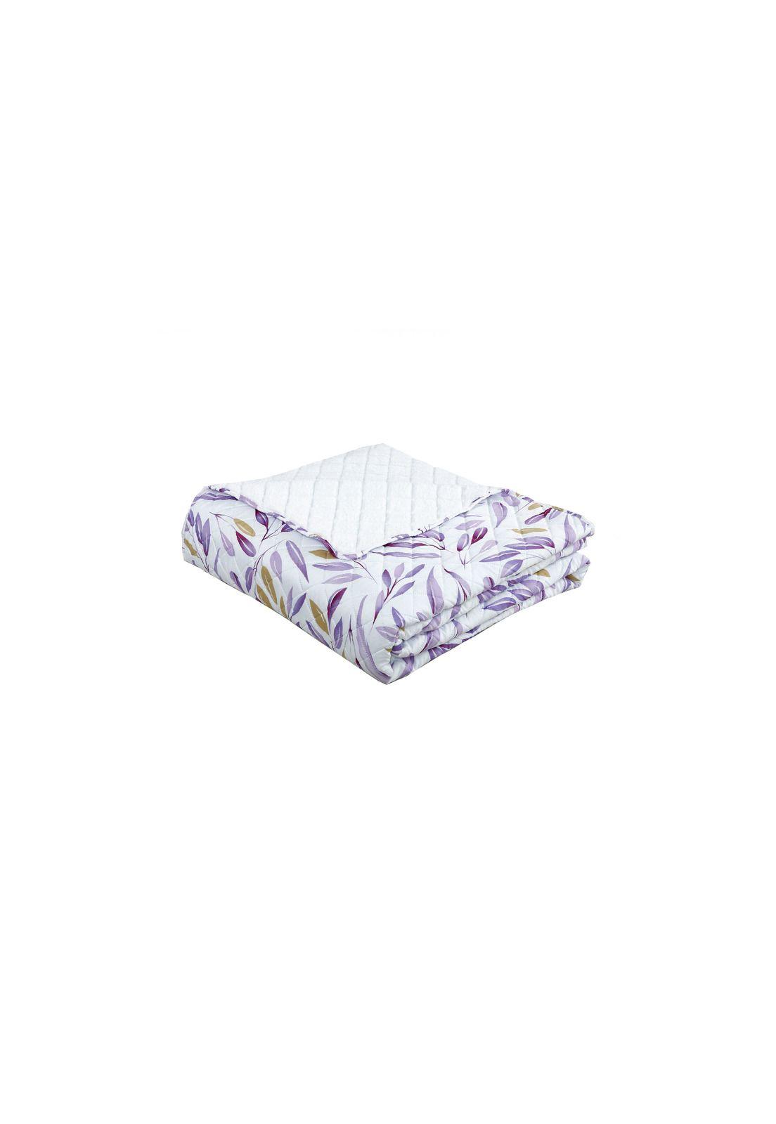 Cubrecama Micro Sherpa Hojas De Invierno 2P-2