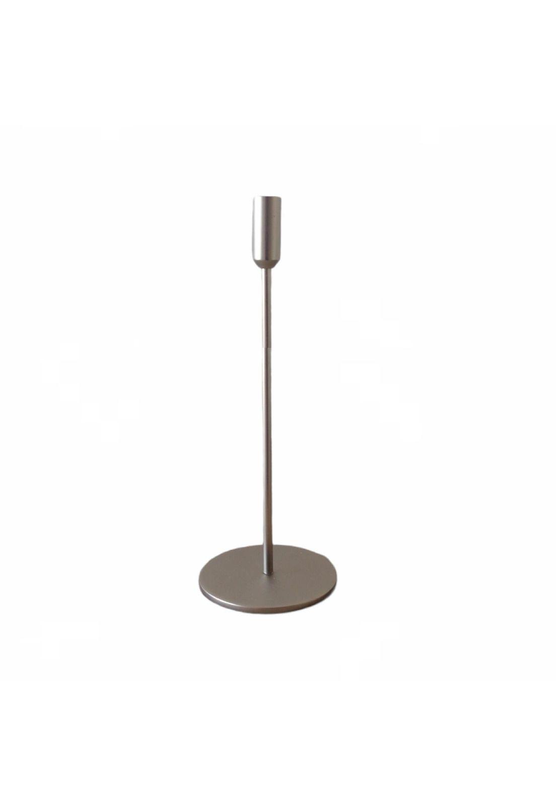 Candelabro Metal Plateado Diam 2,2Cm . Alto 26Cm-0