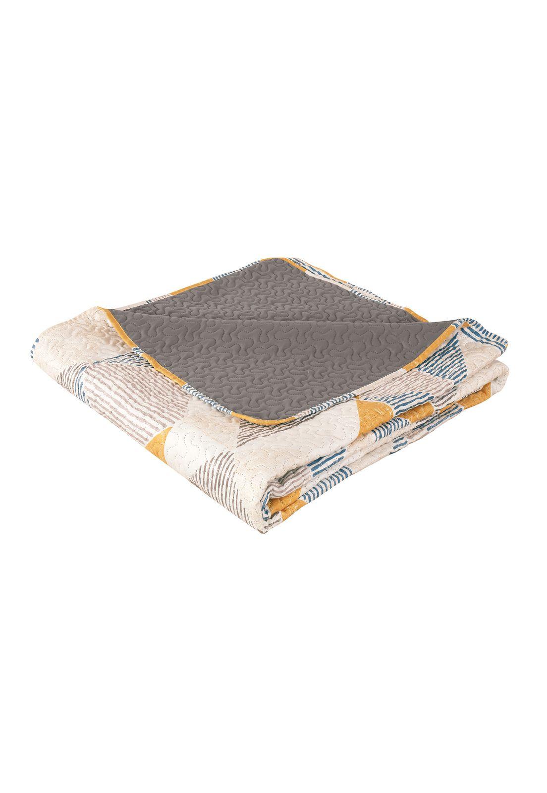 Cubrecama Microfibra Estampado Texturas 2 Plazas -2