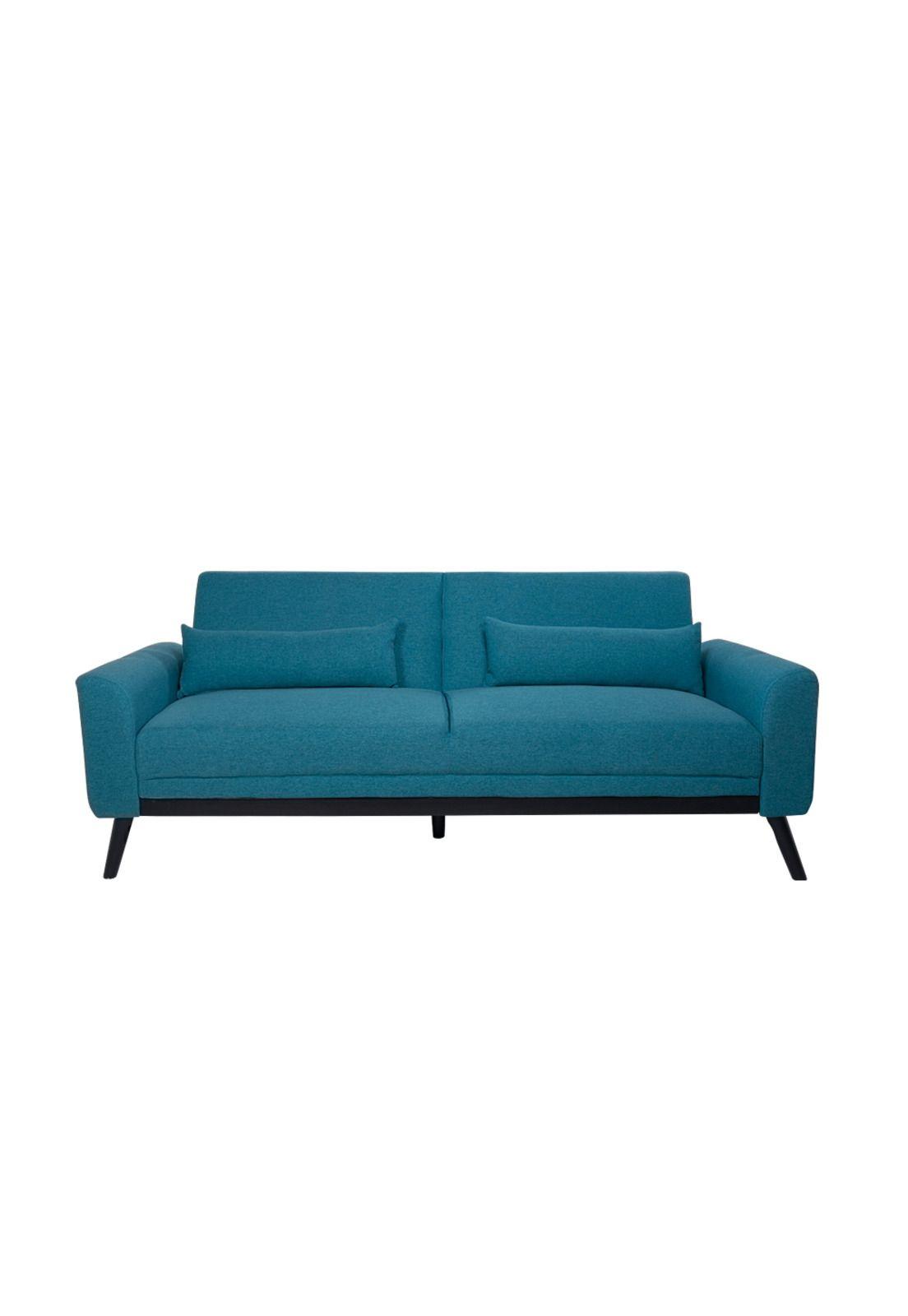 Sofa Cama 3 Cuerpos Kalevi Color Turquesa-0