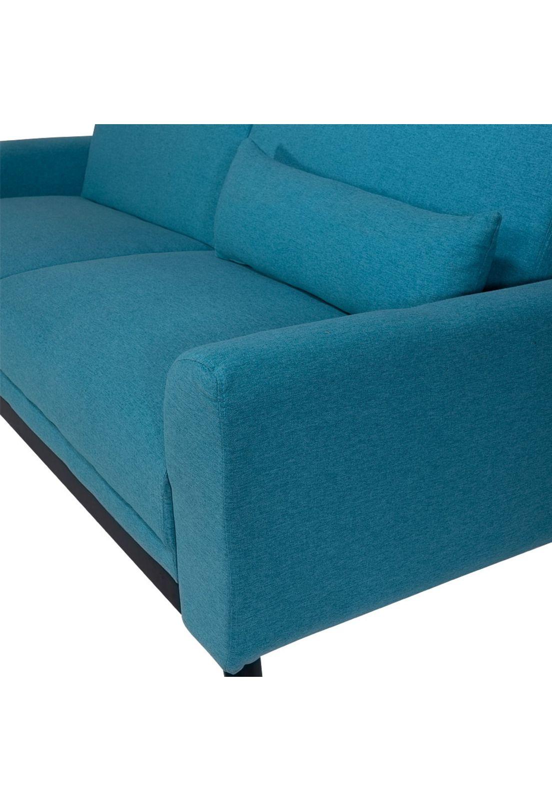 Sofa Cama 3 Cuerpos Kalevi Color Turquesa-3
