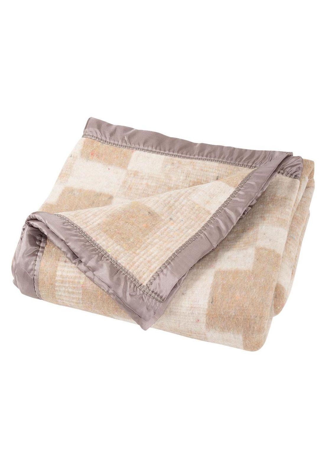 Frazada Termica Borde Satinado King Crudo-2
