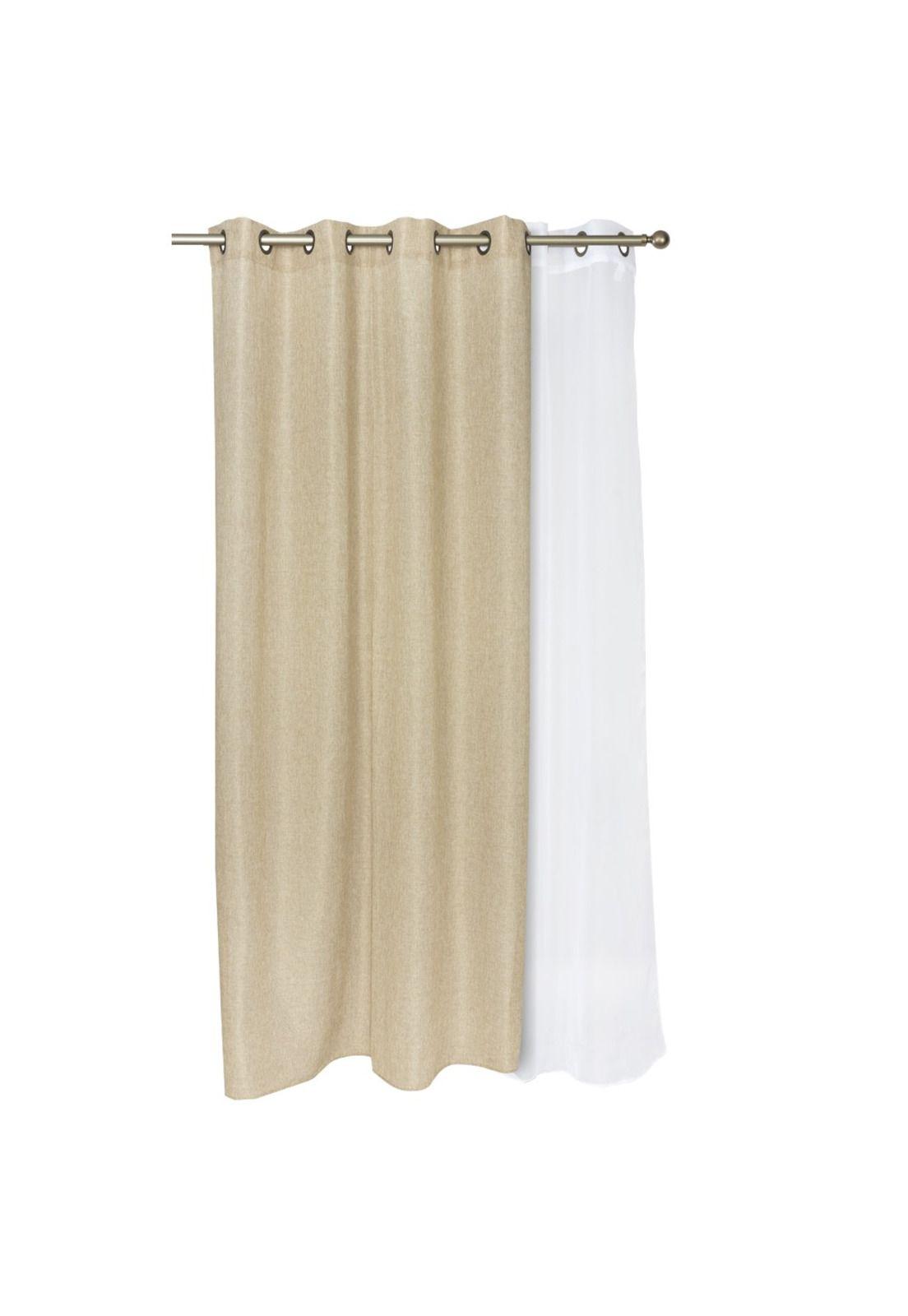 Set Cortinas Corcovado 140x220 Cm - Natural-0
