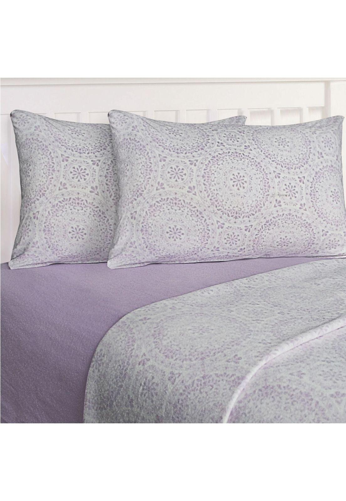 Sábanas Polar Estampada Mandala Diseño 2 2 Plazas-0