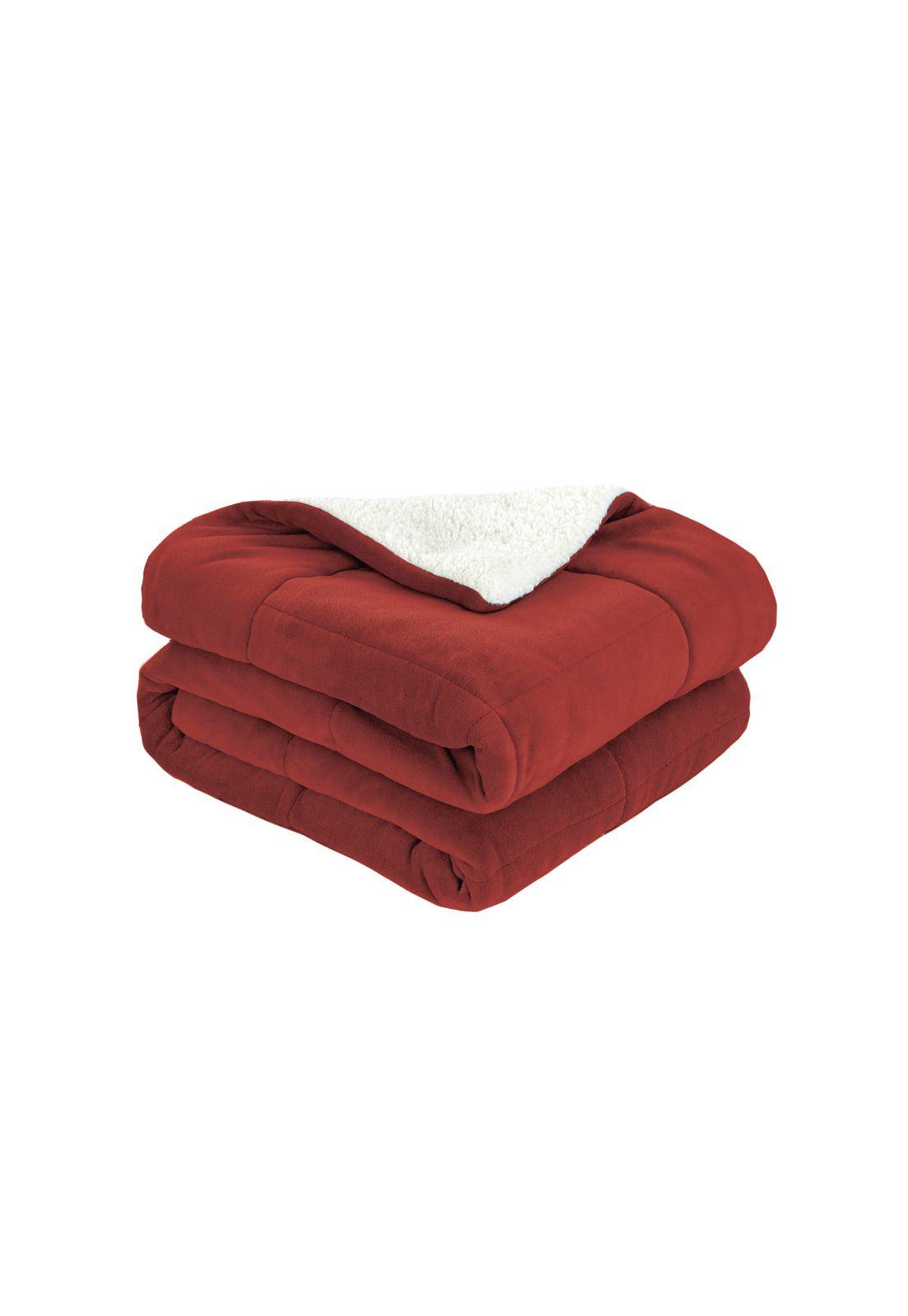 Cubrecama Coral Termico 2P Color Rojo Italiano-2