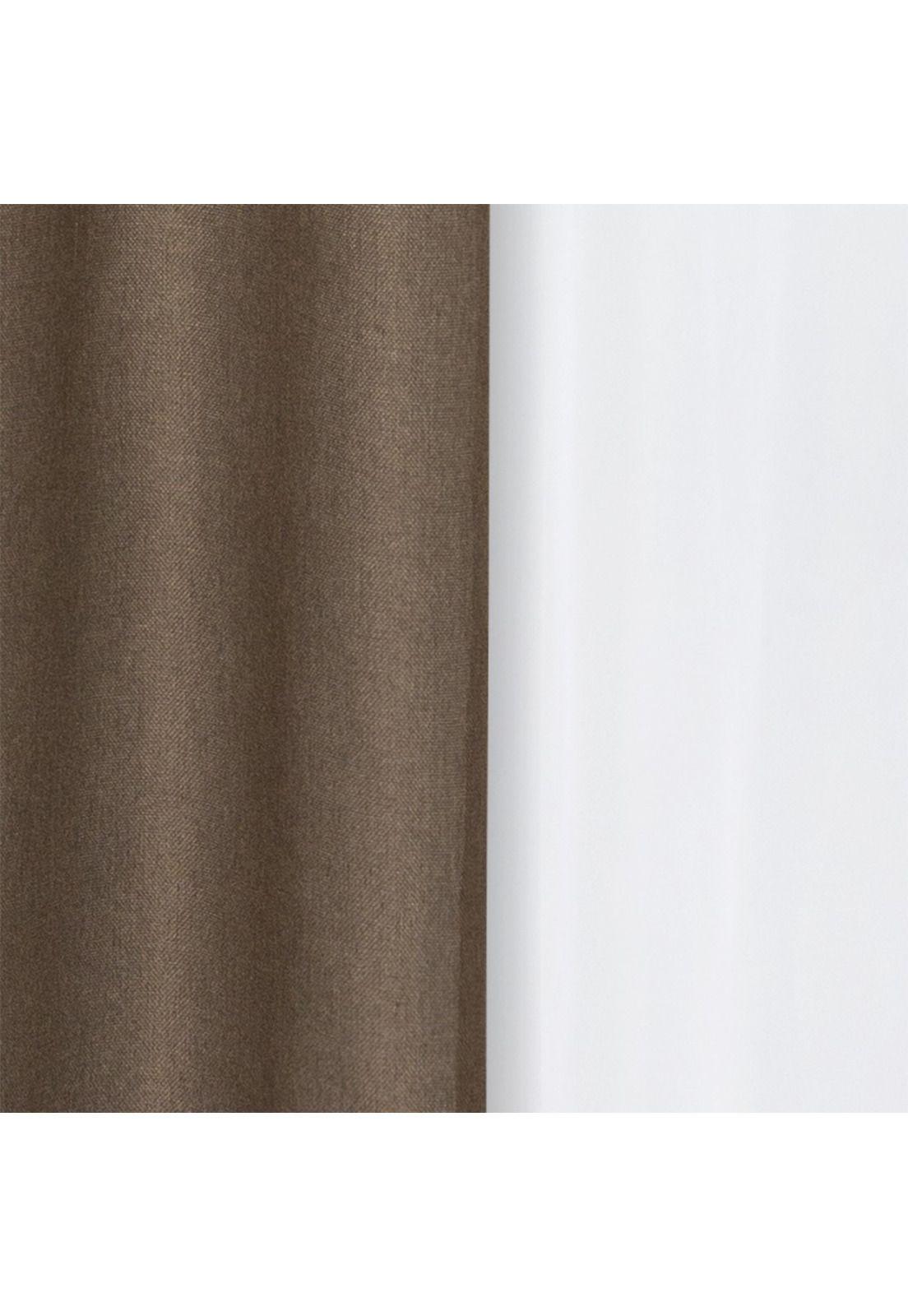 Set Cortinas Corcovado 140X220 Cm - Chocolate-2