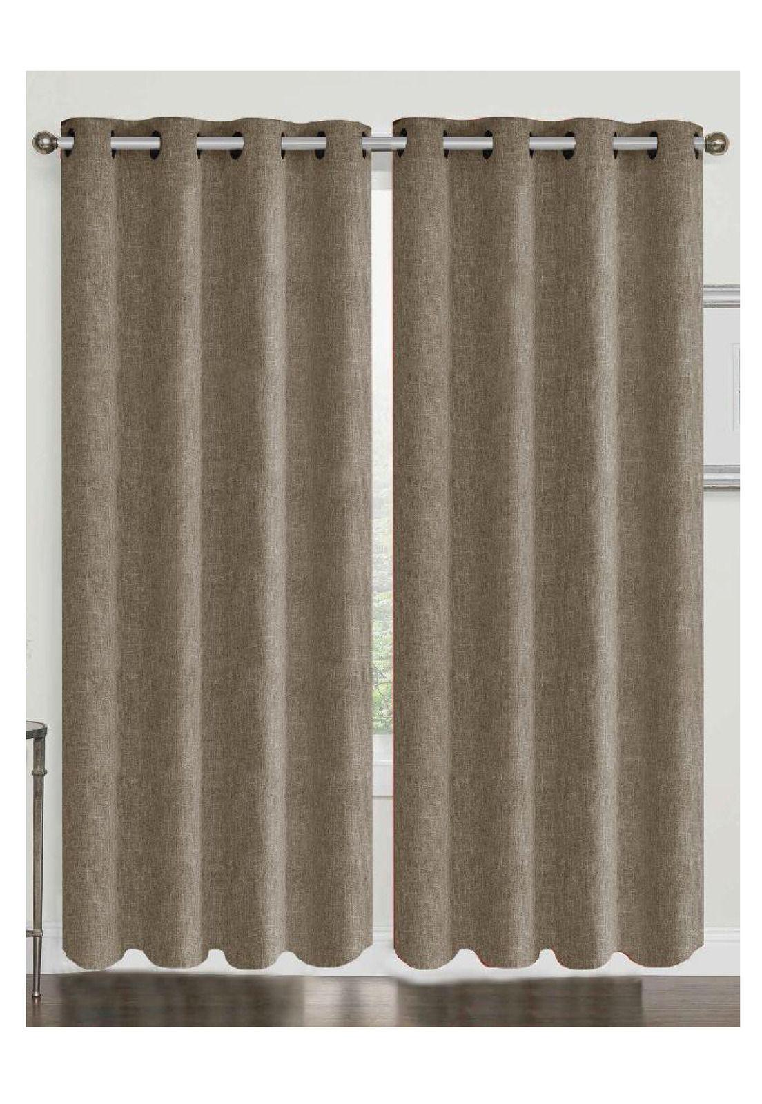 Cortina Mercia Set De Dos Paños 140X220 - Café-2