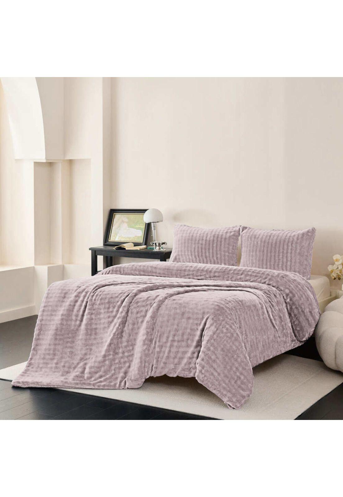 Plumón Sherpa Extra Cálido Chantilly 2 Plazas Lavanda-3