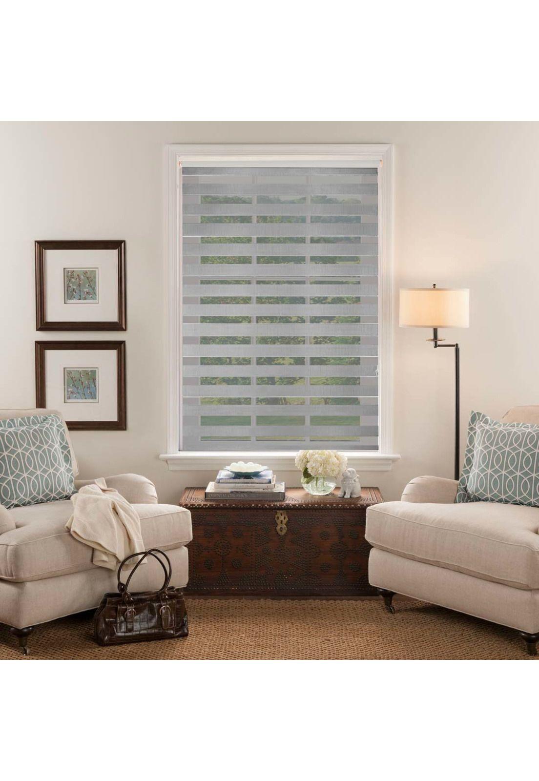 Cortina Duo Blackout 150 X 165 Cm Color Gris Plata-2