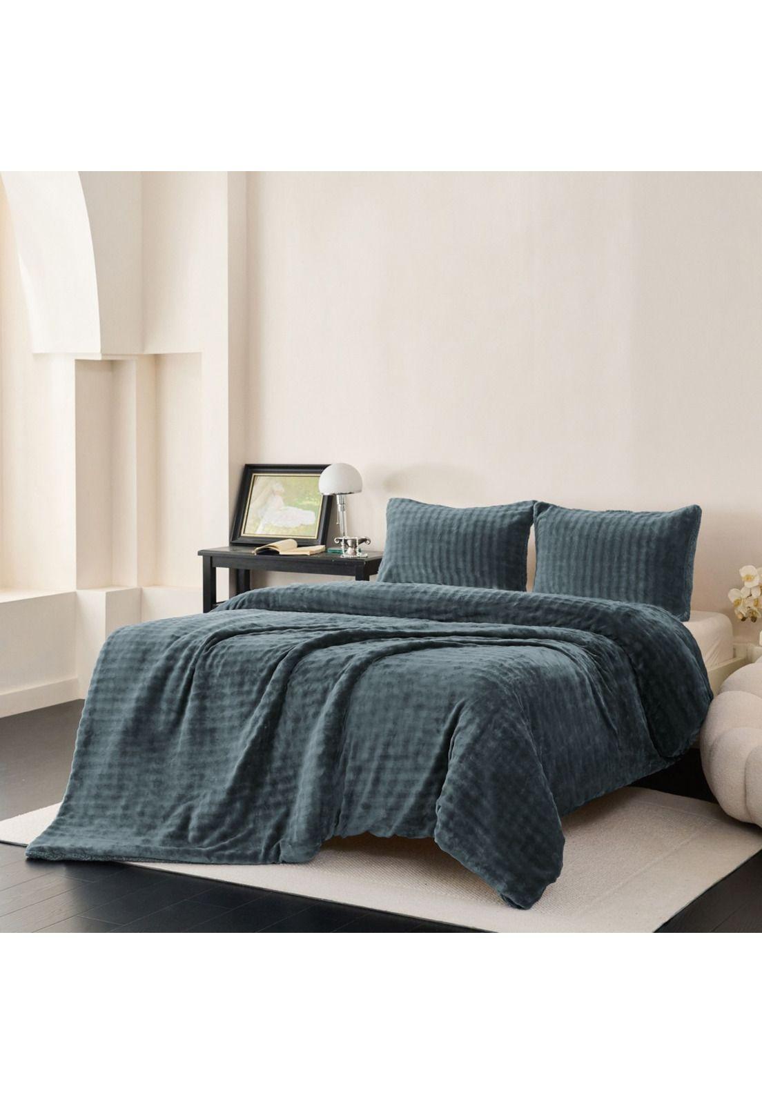 Plumón Sherpa Extra Cálido Chantilly 1.5 Plazas Gris Plata-2