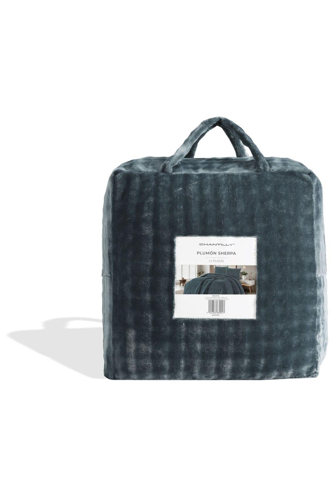 Plumón Sherpa Extra Cálido Chantilly 1.5 Plazas Gris Plata-3