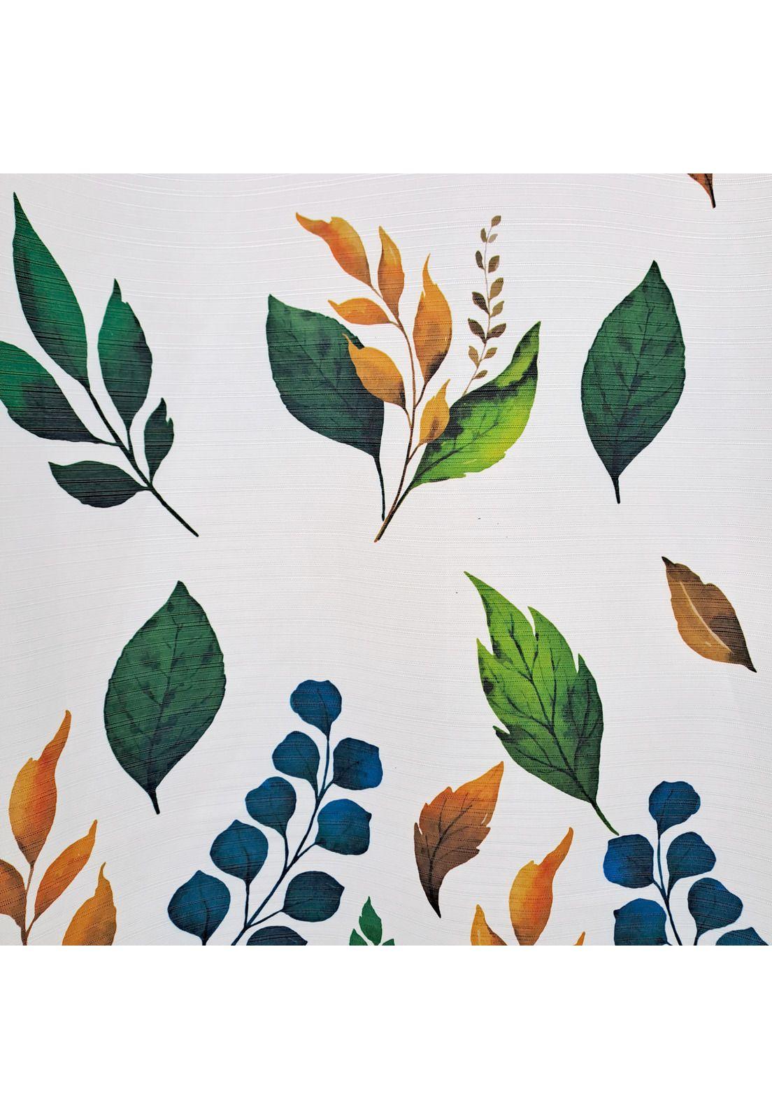 Cortina de Baño Estampada C/Forro Diseño Ramos 180X180Cm-1