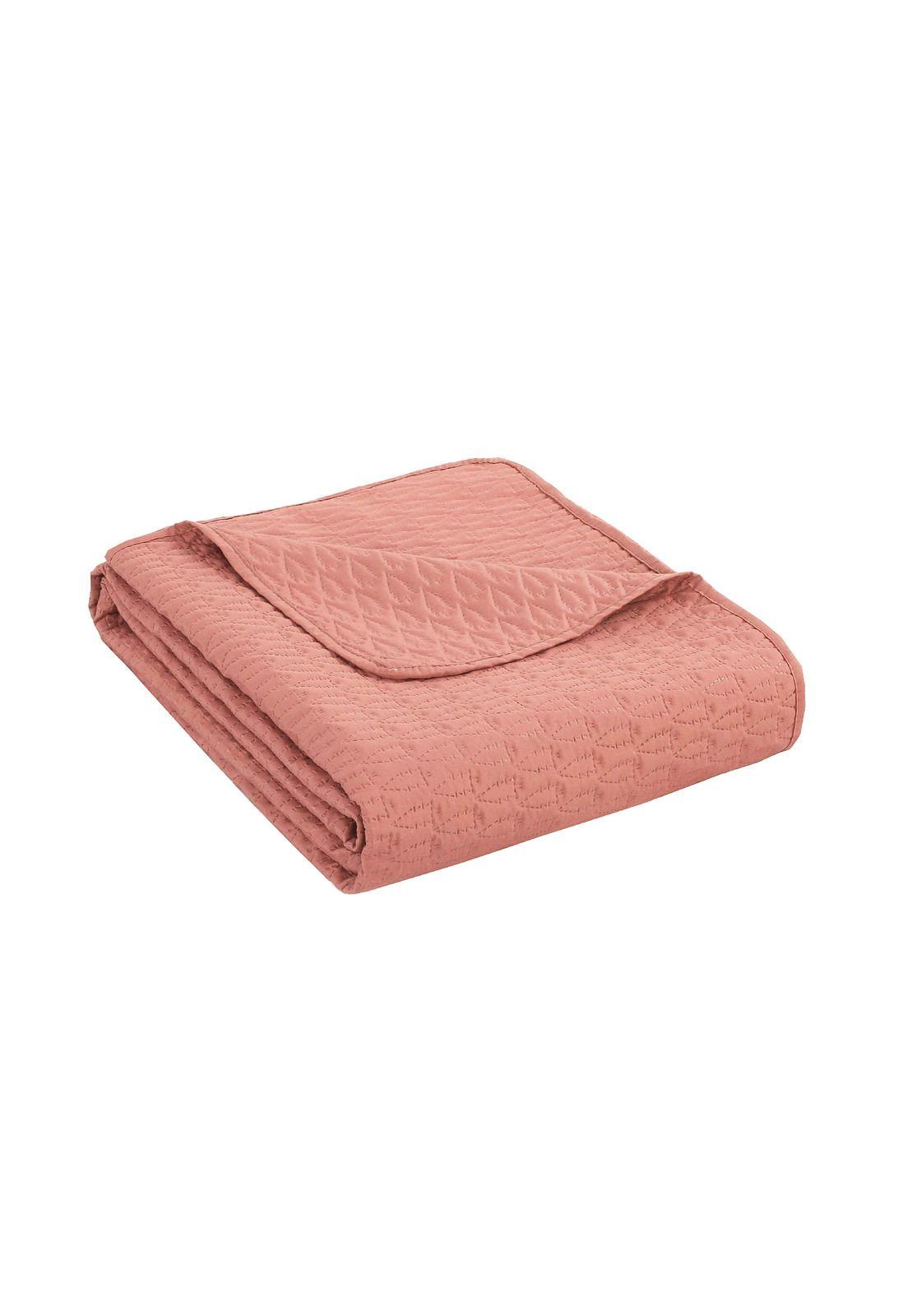 Cubrecama Liso Ultrasonic Diamont 2.5P Color Coral-2