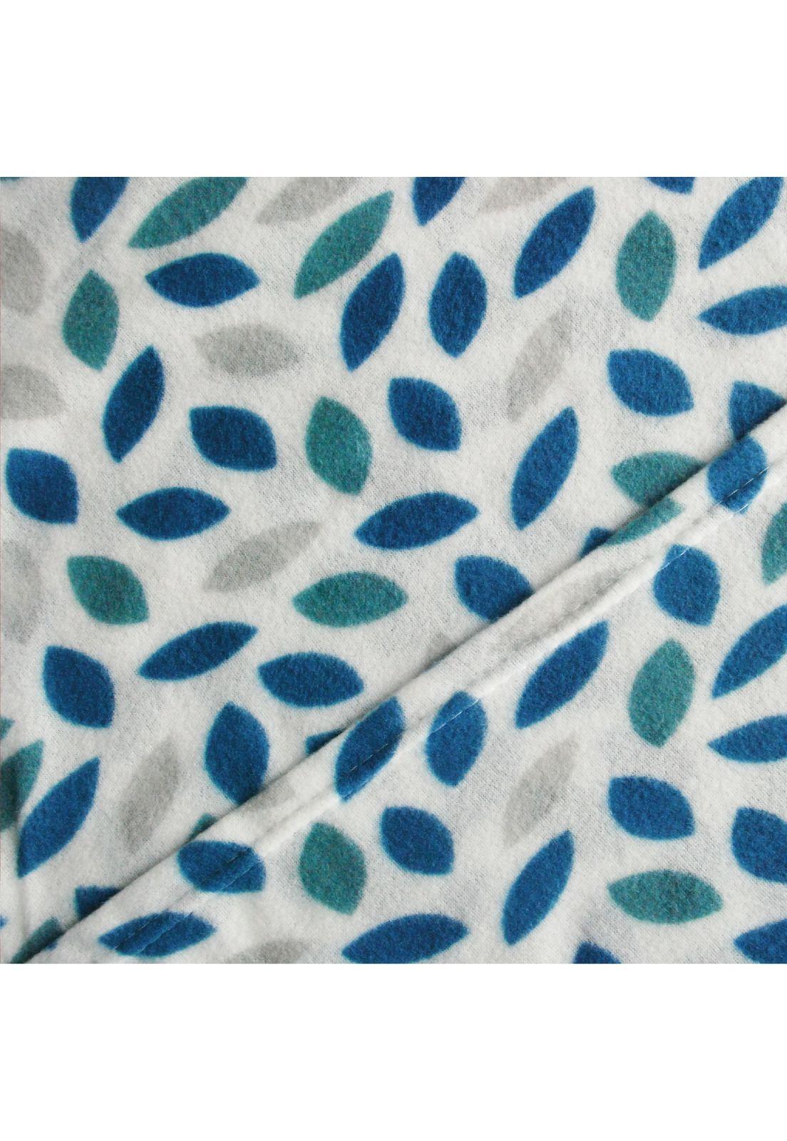 Sábanas Polar Estampada Hojas Diseño 2 1.5 Plazas-1