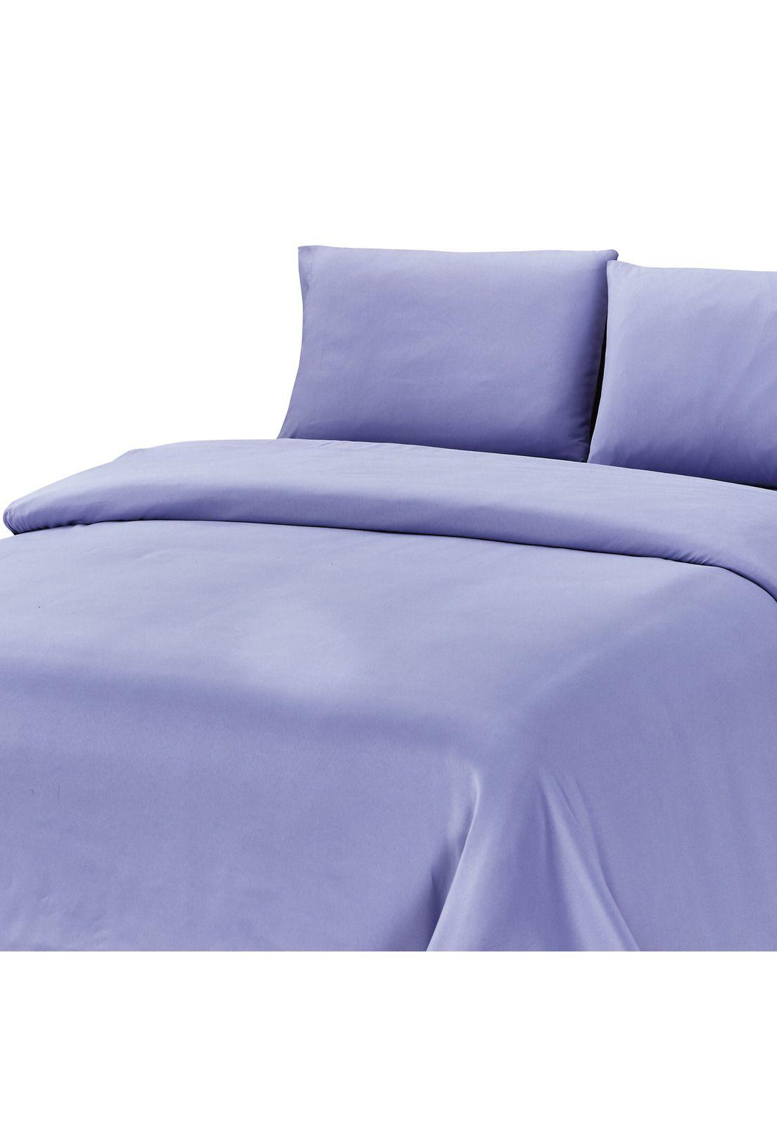 Sabanas Microfibra Liso 1.5 Plazas Violeta -0