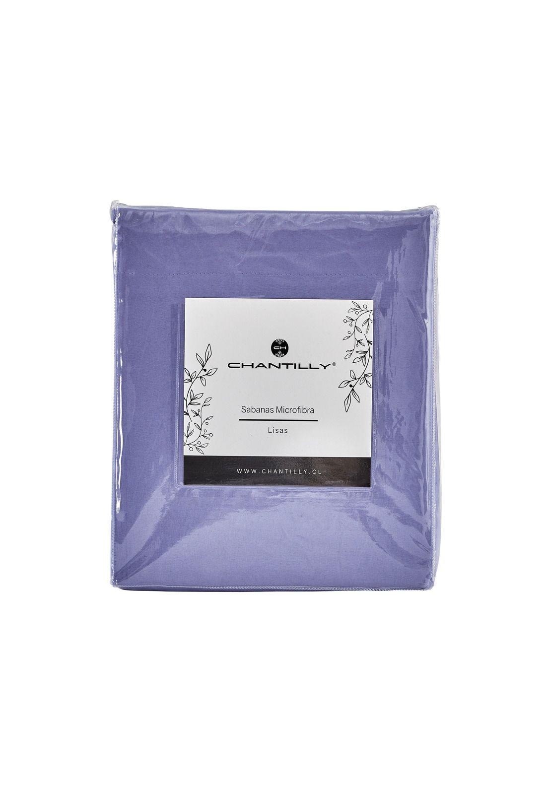 Sabanas Microfibra Liso 1.5 Plazas Violeta -2