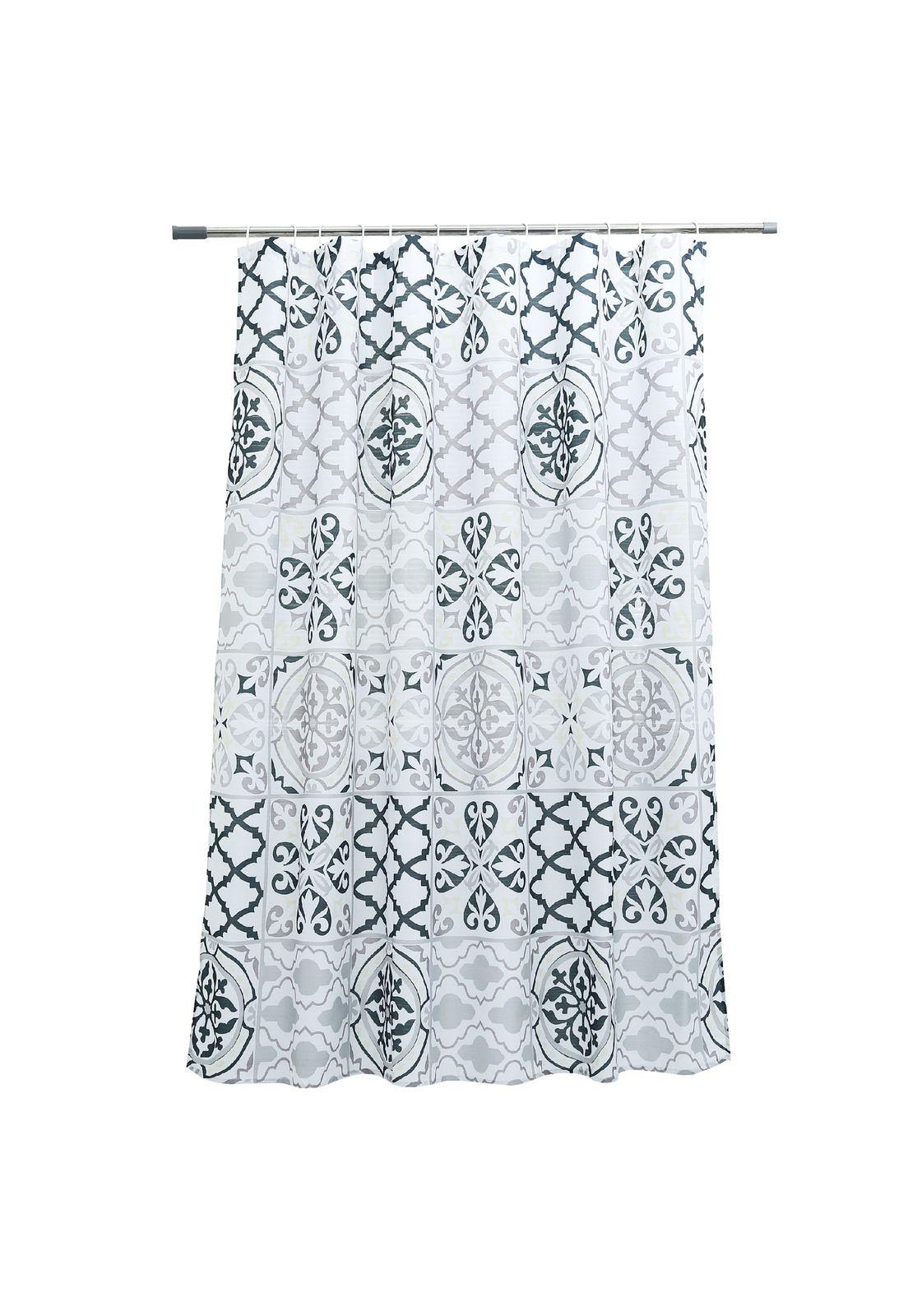 Set Cortina Baño Estampada C/Forro 180X180Cm Diseño 4-0