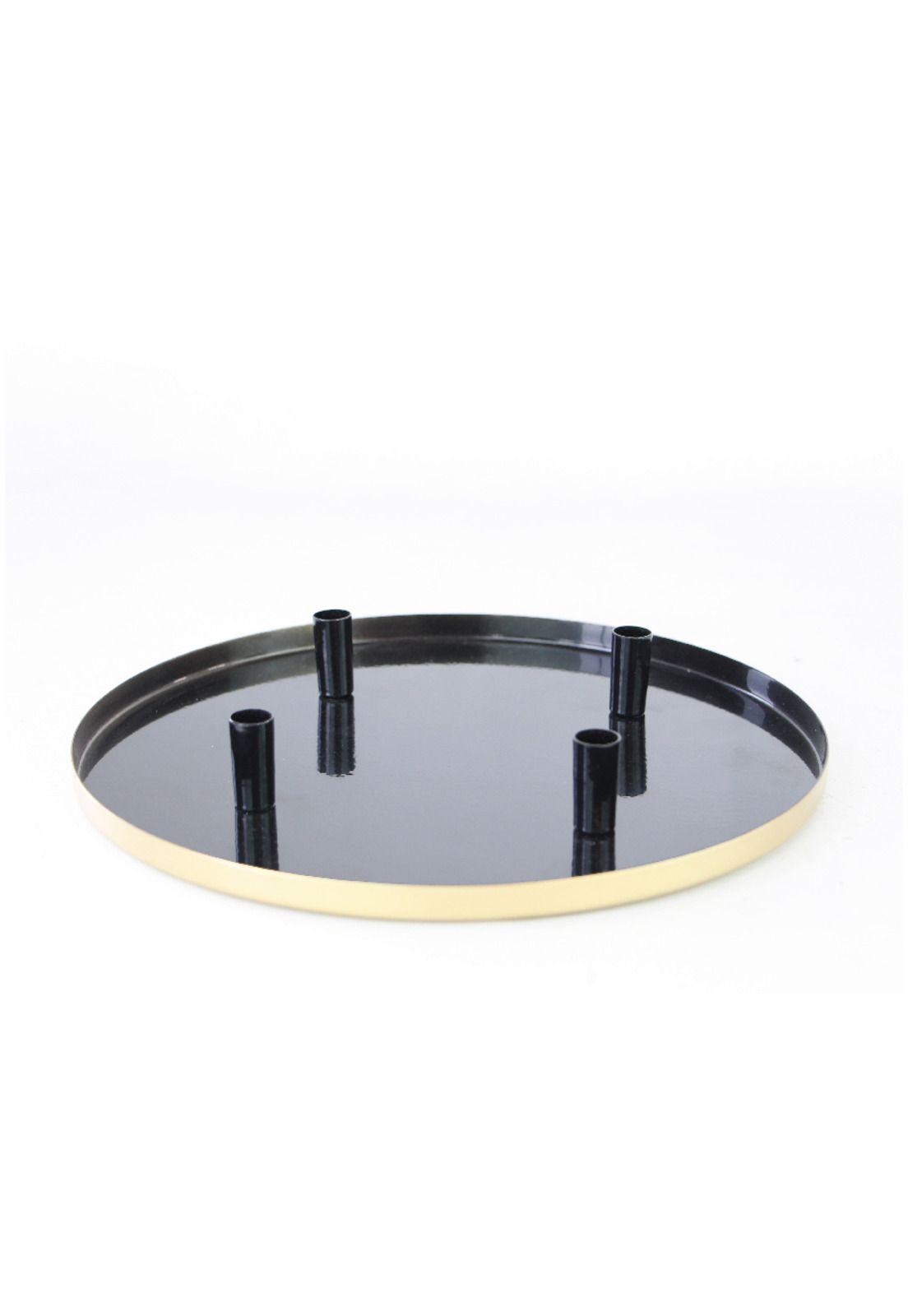 Candelabro Bandeja Negro - Velas 1,3Cm De Diámetro-0