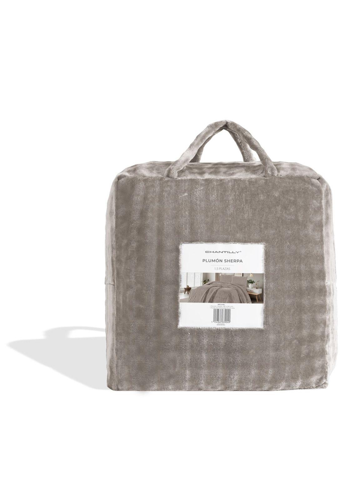 Plumón Sherpa Extra Cálido Chantilly 2 Plazas Gris Intenso-2