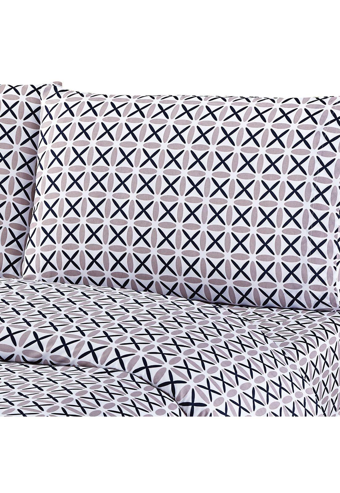 Sabanas Microfibra Estampada Bonaire 1 Plaza-1