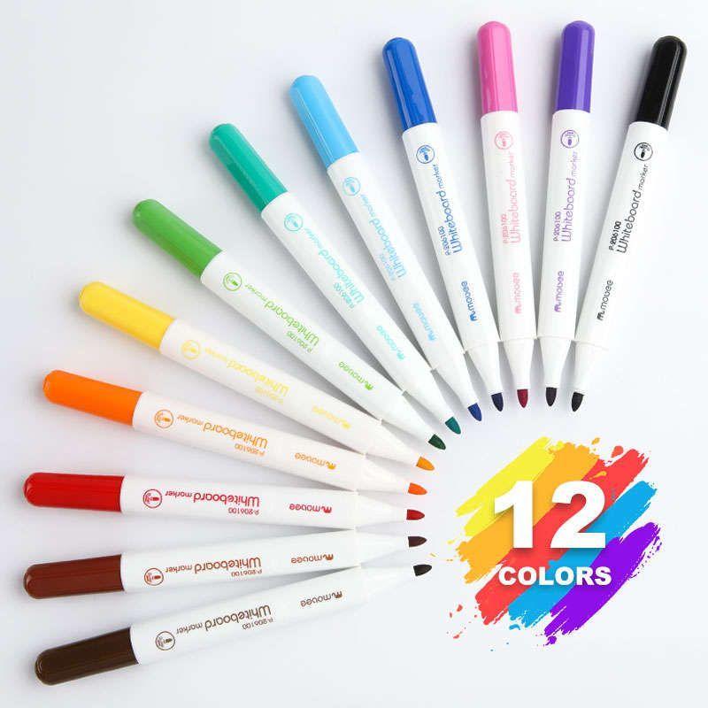 Set Marcadores Plumón Pizarra Blanca Whiteboard 12 Colores-2