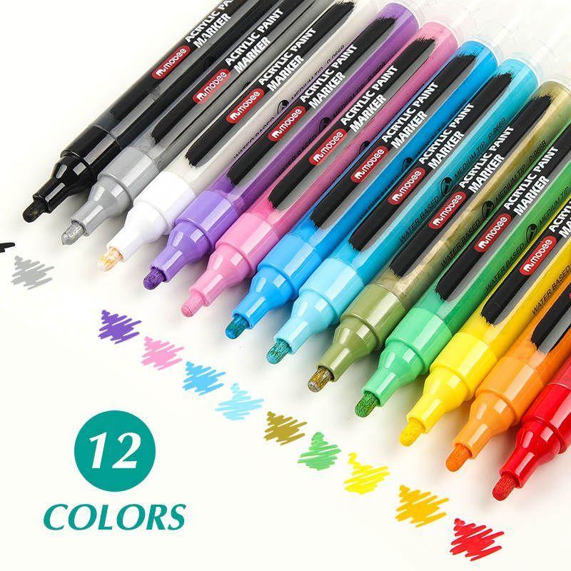 Lápices Marcadores Acrílicos Tipo Posca 12 Colores-2