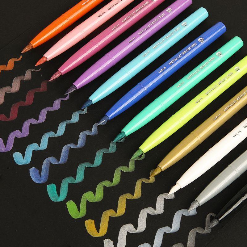 Marcadores Lápices Metálicos Set 12 Colores Profesional-2