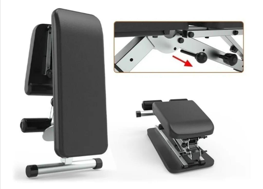 Banca de ejercicios plegable, 6 posiciones, soporta hasta 250 kg-4