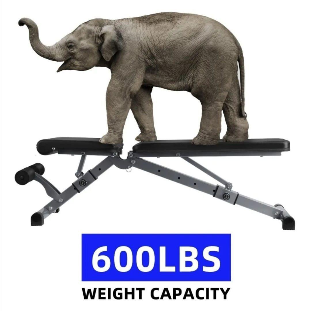 Banca de ejercicios plegable, 6 posiciones, soporta hasta 250 kg-1