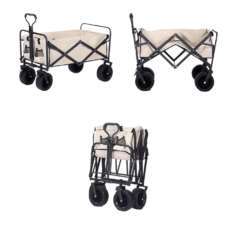 Carrito Plegable con Mango Ajustable y Bolsa para Compras o Almacenamiento-1