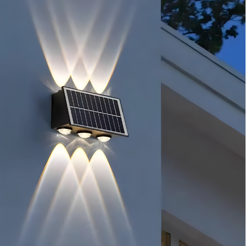 Lámpara Solar de 3 Focos con Sensor de Movimiento, Bifocal y Recargable por Energía Solar-2