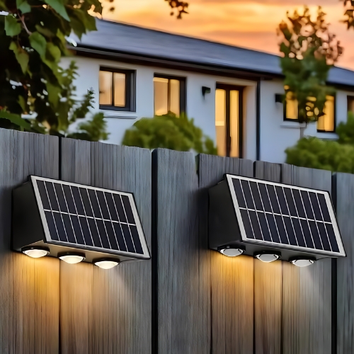 Lámpara Solar de 3 Focos con Sensor de Movimiento, Bifocal y Recargable por Energía Solar-4