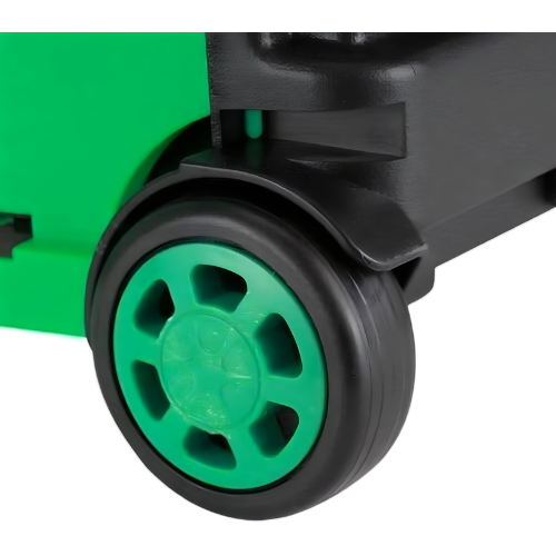 Carrito de Compras Plegable Verde con Ruedas, Mango Ajustable y Bolsa Reforzada-4