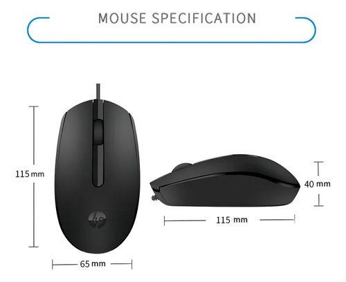 Mouse Óptico Alámbrico Usb Hp M10 Negro 1200 Dpi-5