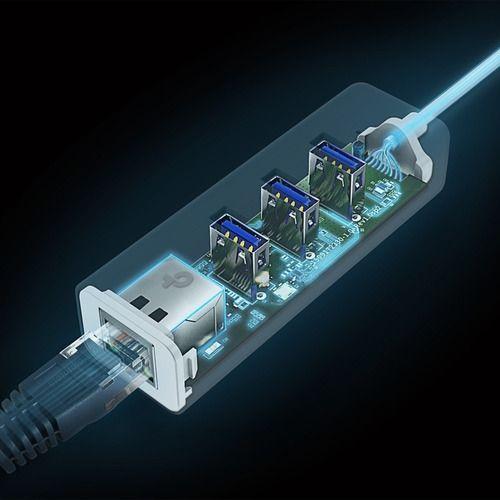 Adaptador Usb Tipo C A 3 Puertos Usb Rj45 Gigabit Ue330c-2
