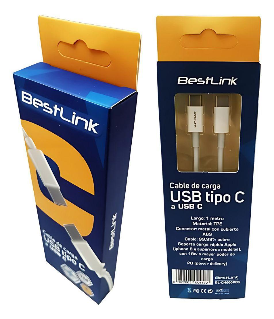 Cable Usb Tipo C Carga Y Trasmisión Rápida 1 Metros Bestlink-3