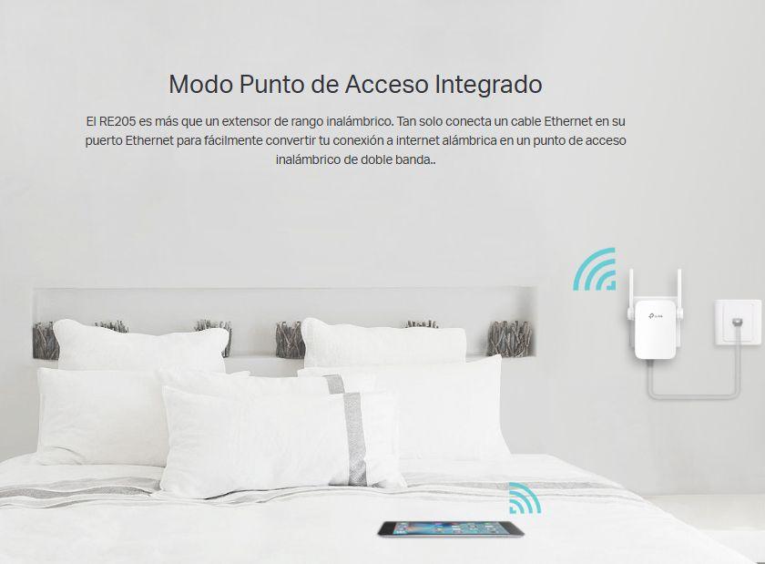 Extensor Cobertura Wifi 5 Ac750 Tplink Doble Banda Re205-6