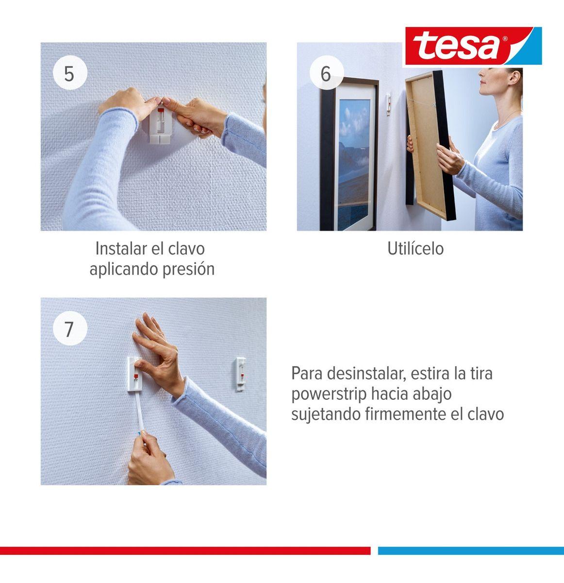 Clavo Adhesivo Ajustable Tesa Superficies Delicadas 2kg-6