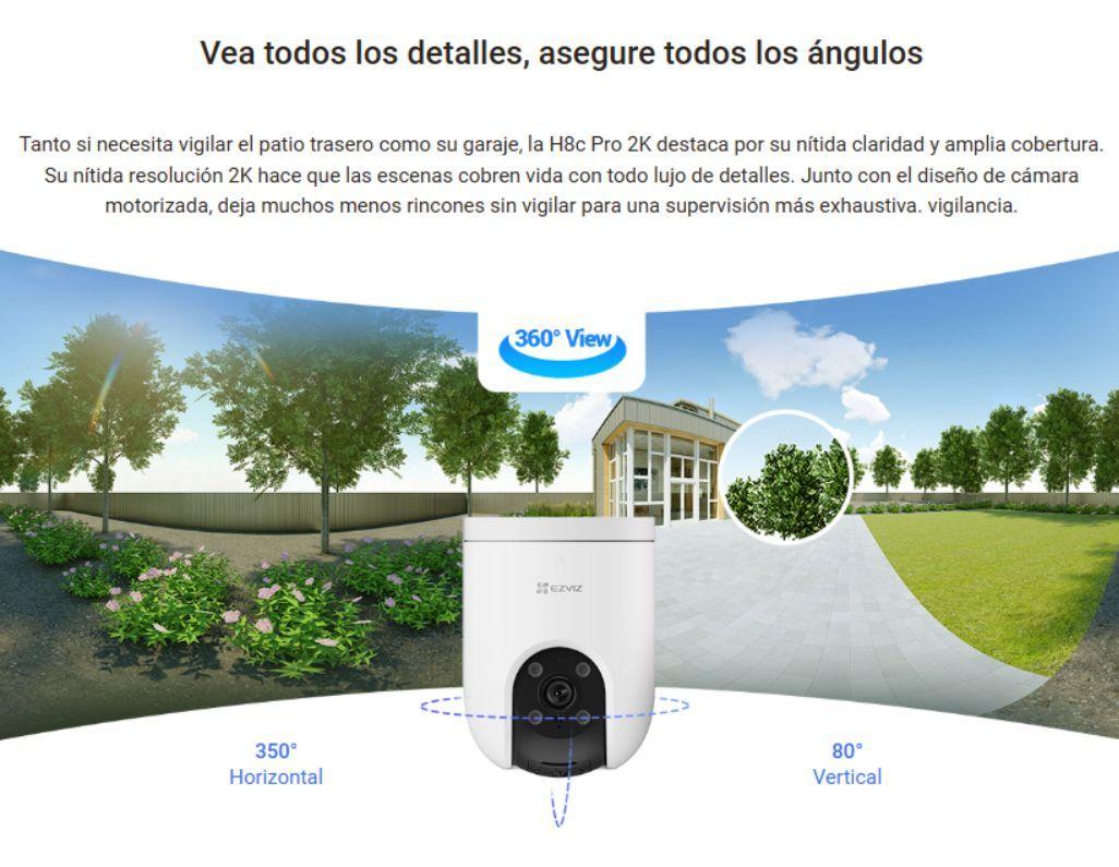 Cámara Panorámica Pt 360 Wifi H8c Pro 2k Ia Ezviz-2