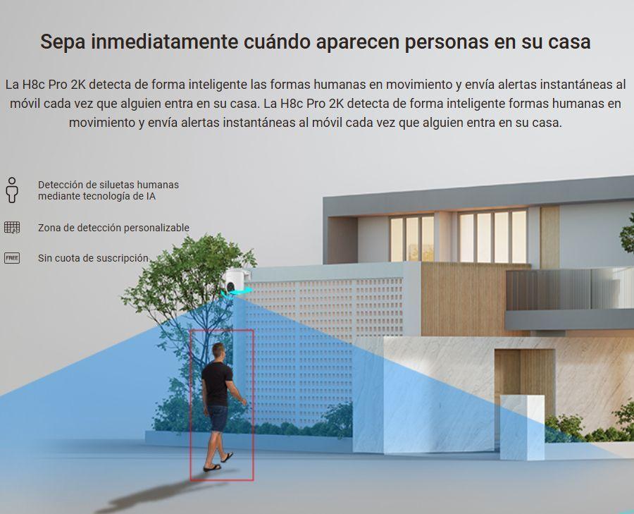 Cámara Panorámica Pt 360 Wifi H8c Pro 2k Ia Ezviz-4