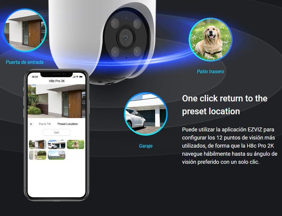 Cámara Panorámica Pt 360 Wifi H8c Pro 2k Ia Ezviz-5