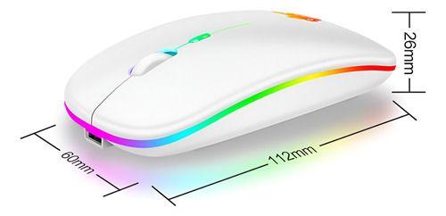 Mouse Inalámbrico Recargable 2.4ghz Led Rgb Distancia 10mts-2