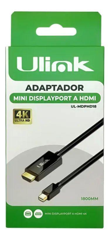 Cable Adaptador Mini Displayport A Hdmi 4k 1.8mt Premium-2